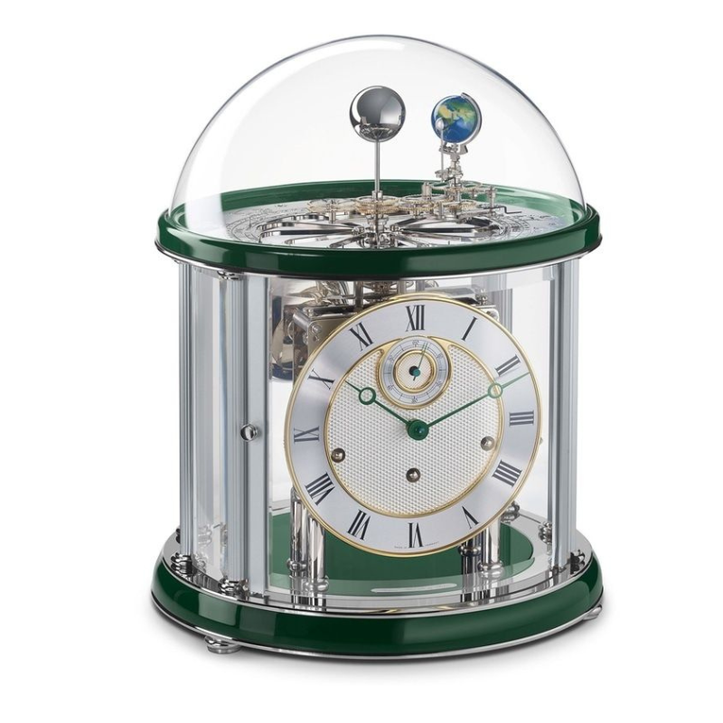 Hermle 22823-V10352 | Đồng Hồ Để Bàn Tellurium Chrome - Light Green