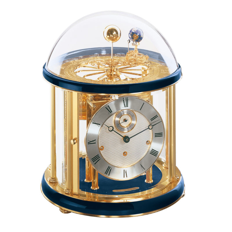 Hermle 22805-V30352 | Đồng Hồ Để Bàn Tellurium Brass  - Blue