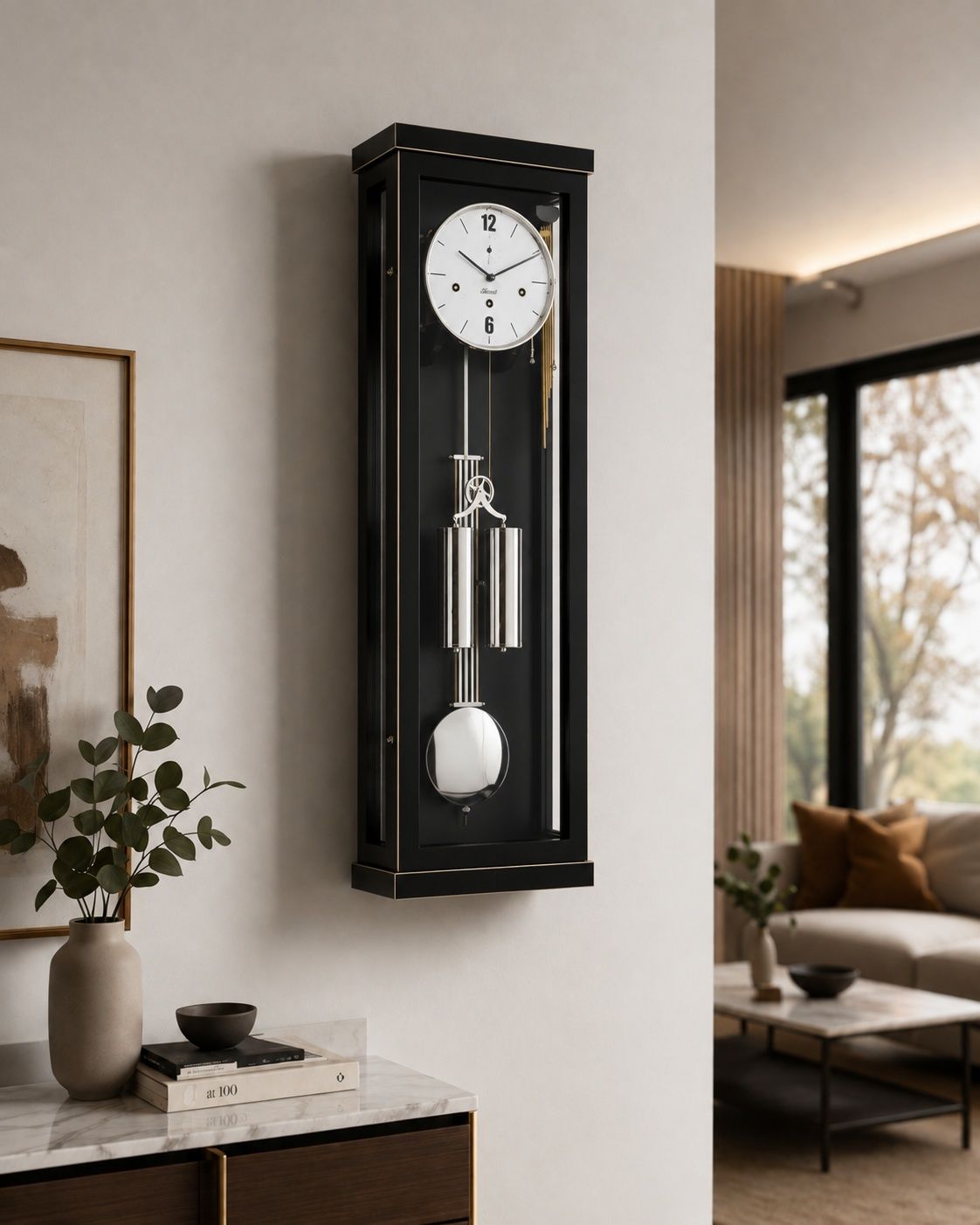 Hermle 70993-740351 | Đồng Hồ Treo Tường Abbot - Black