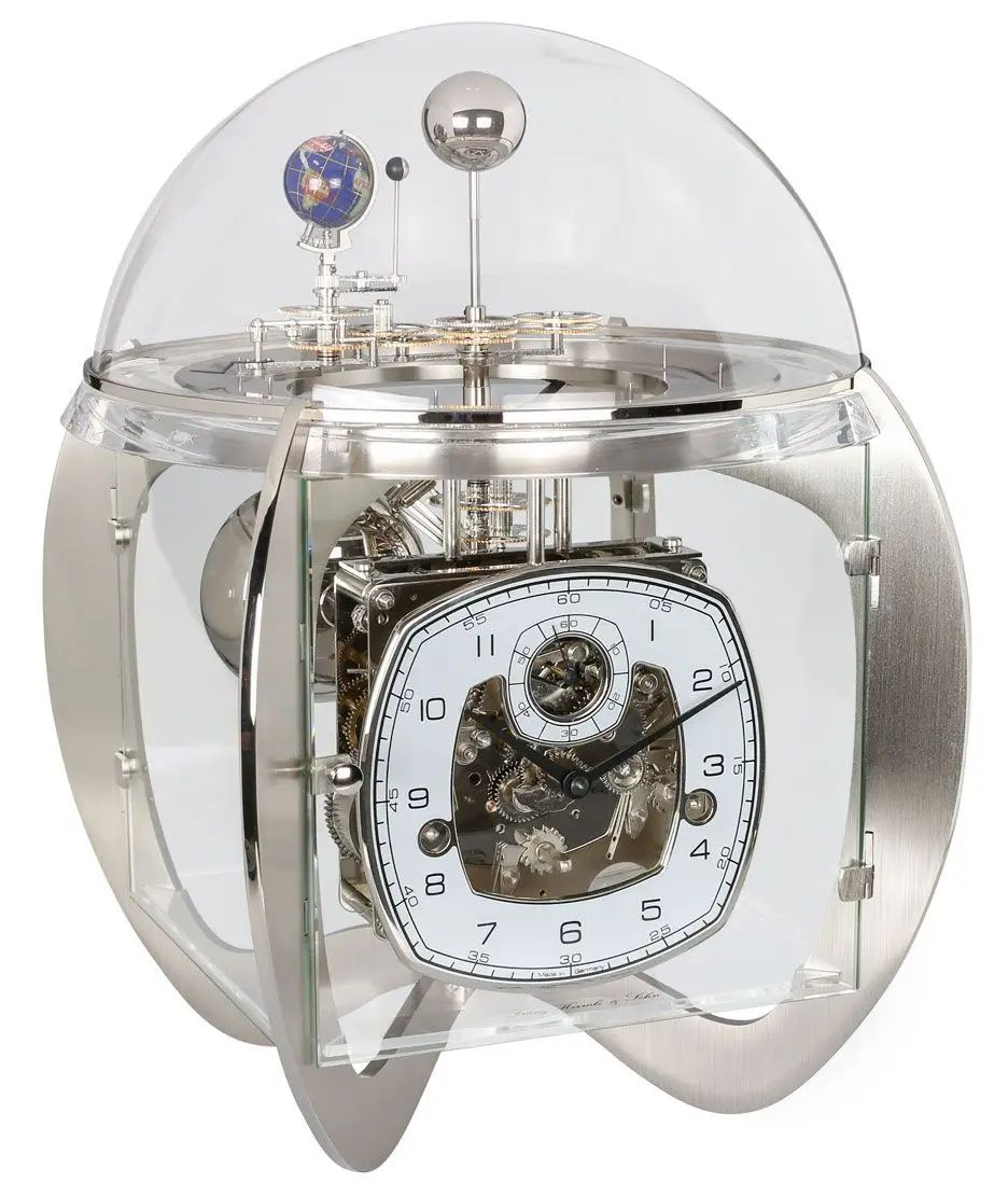 Hermle 23046-000352 | Đồng Hồ Để Bàn Tellurium IV - Nickel