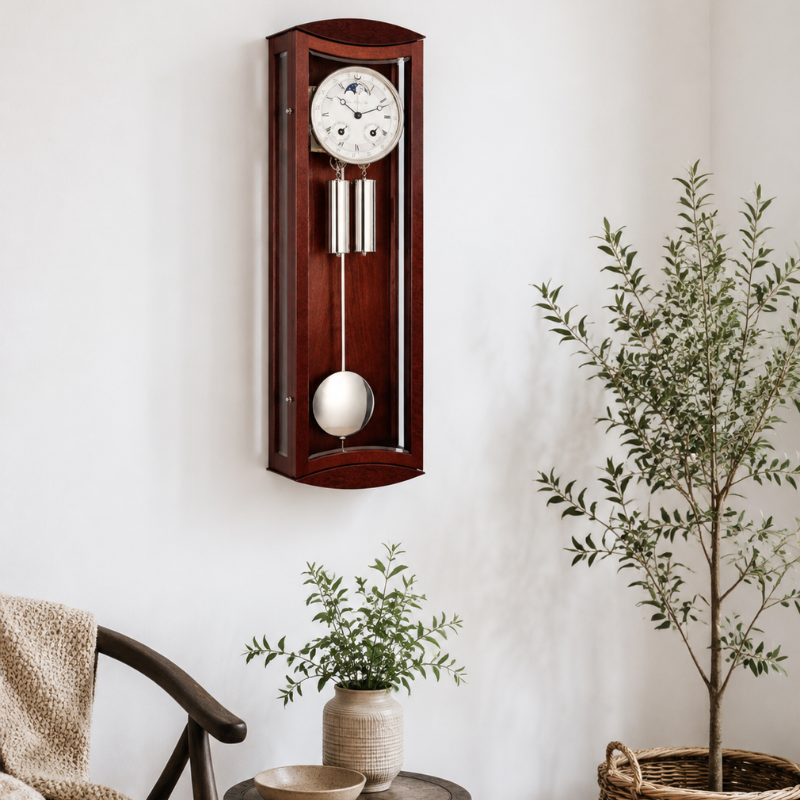 Hermle 70650-070058 | Đồng Hồ Treo Tường Mornington - Mahogany