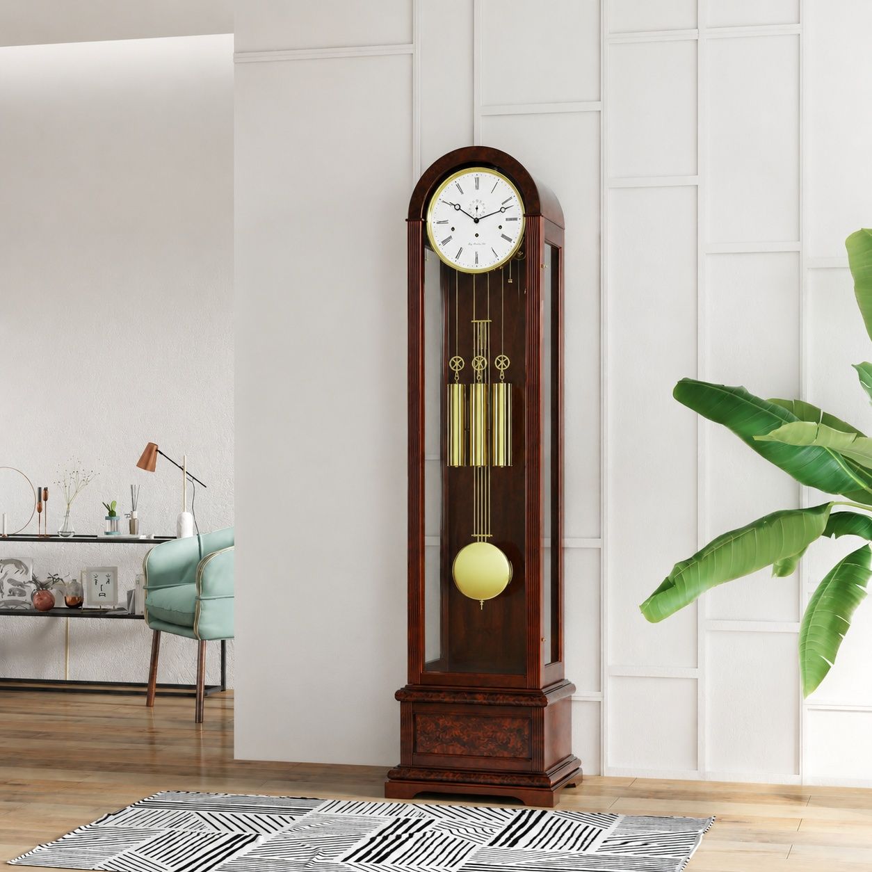 Hermle 01087-070461 | Đồng Hồ Longcase Grandfather Charlotte - Mahagoni