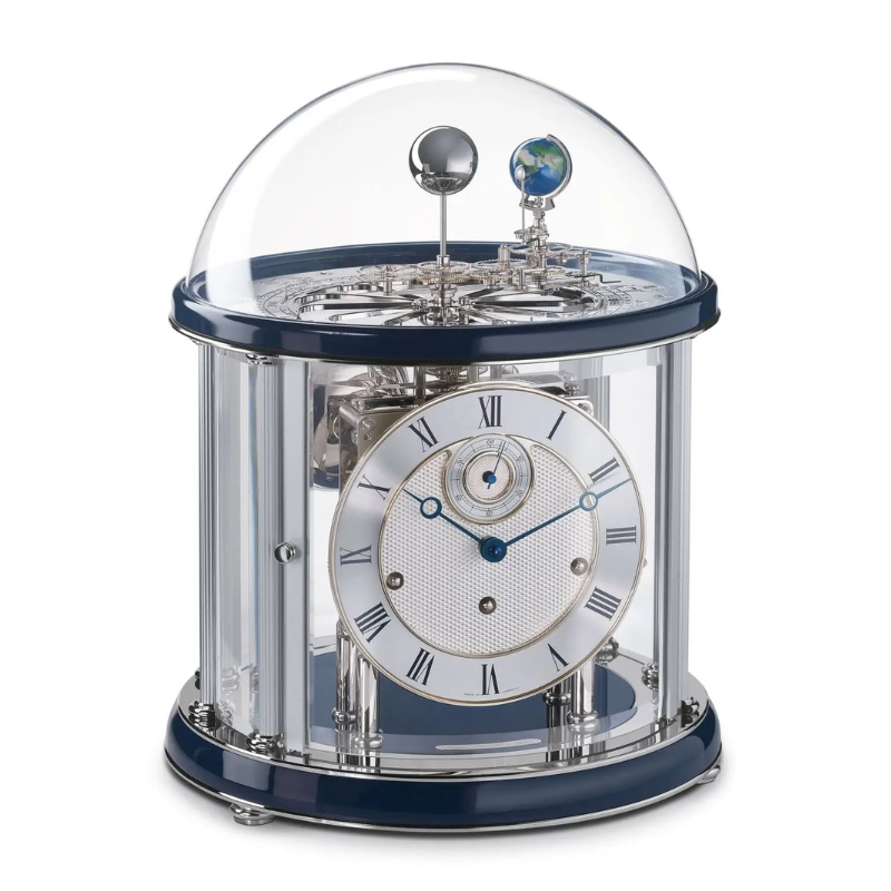 Hermle 22823-V30352 | Đồng Hồ Để Bàn Tellurium Chrome - Blue