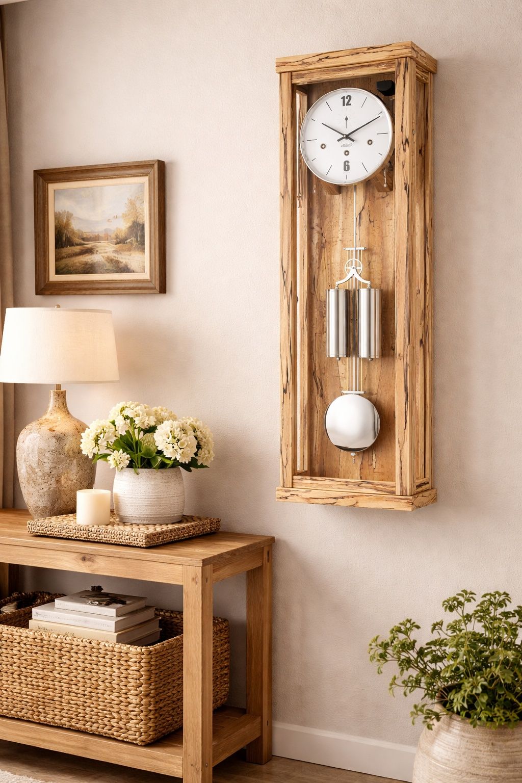 Hermle 70993-T30351 | Đồng Hồ Treo Tường Abbot - Ice Beech