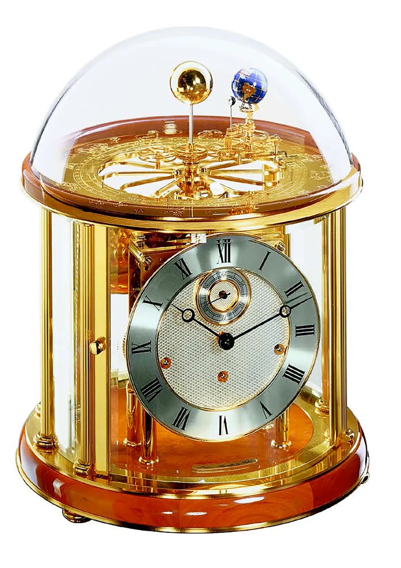 Hermle Tellurium 22805-160352 | Đồng Hồ Để Bàn Tellurium Messing