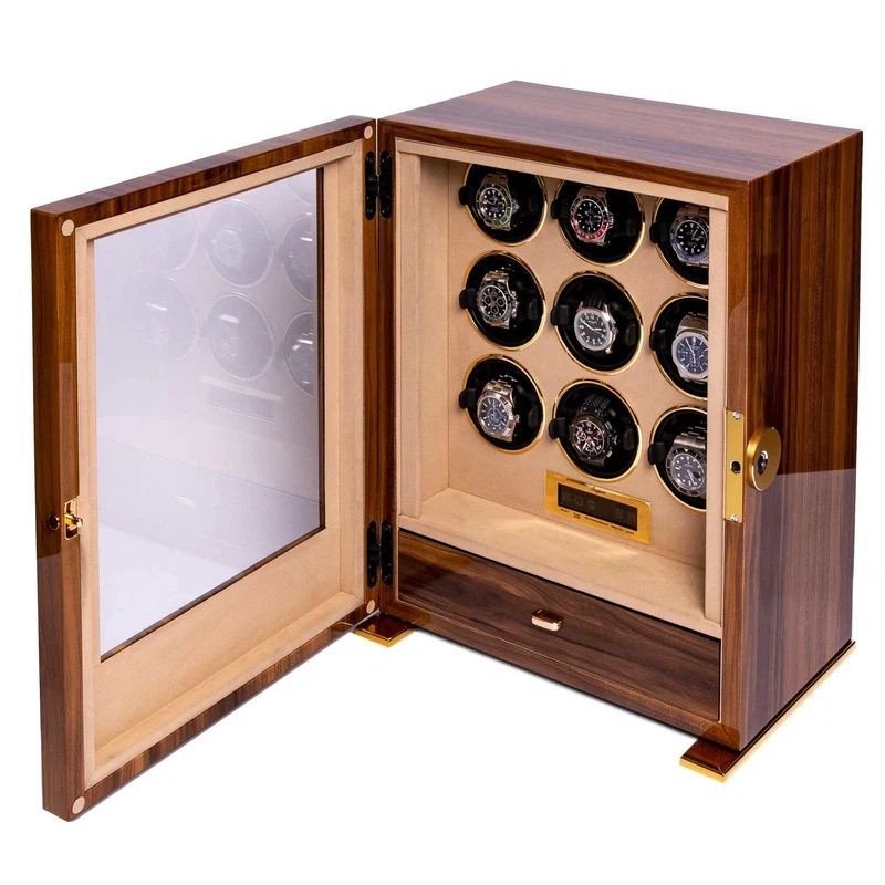 Hộp xoay đồng hồ Paramount Nine - Walnut - W309