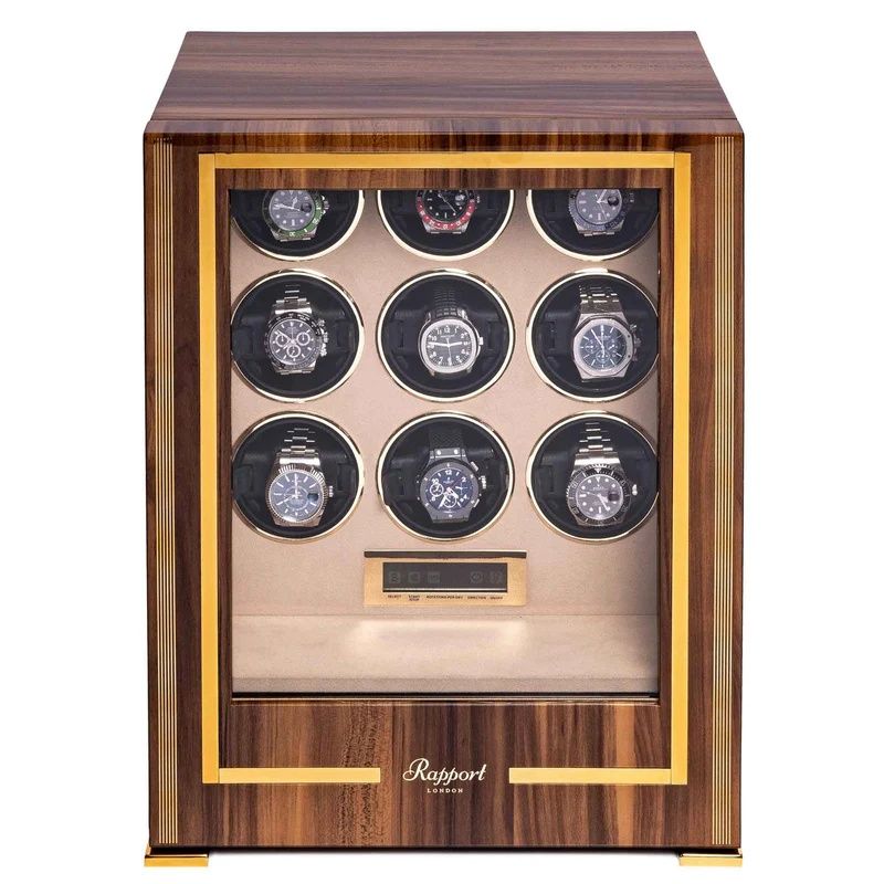 Hộp xoay đồng hồ Paramount Nine - Walnut - W309