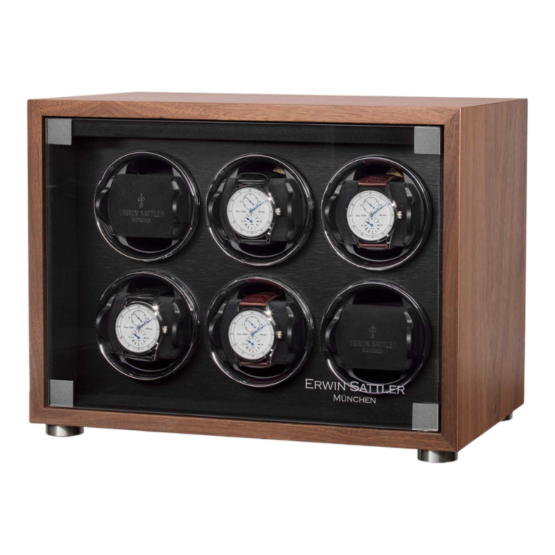 Erwin Sattler | Hộp xoay đồng hồ Rotalis 6 Wood - Wallnut