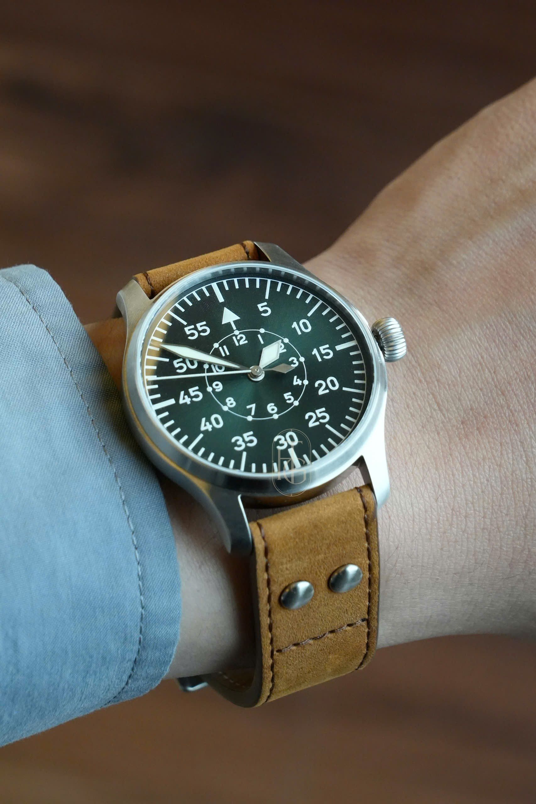 Đồng Hồ Stowa Flieger 40 - Sunray Green Baumuster B