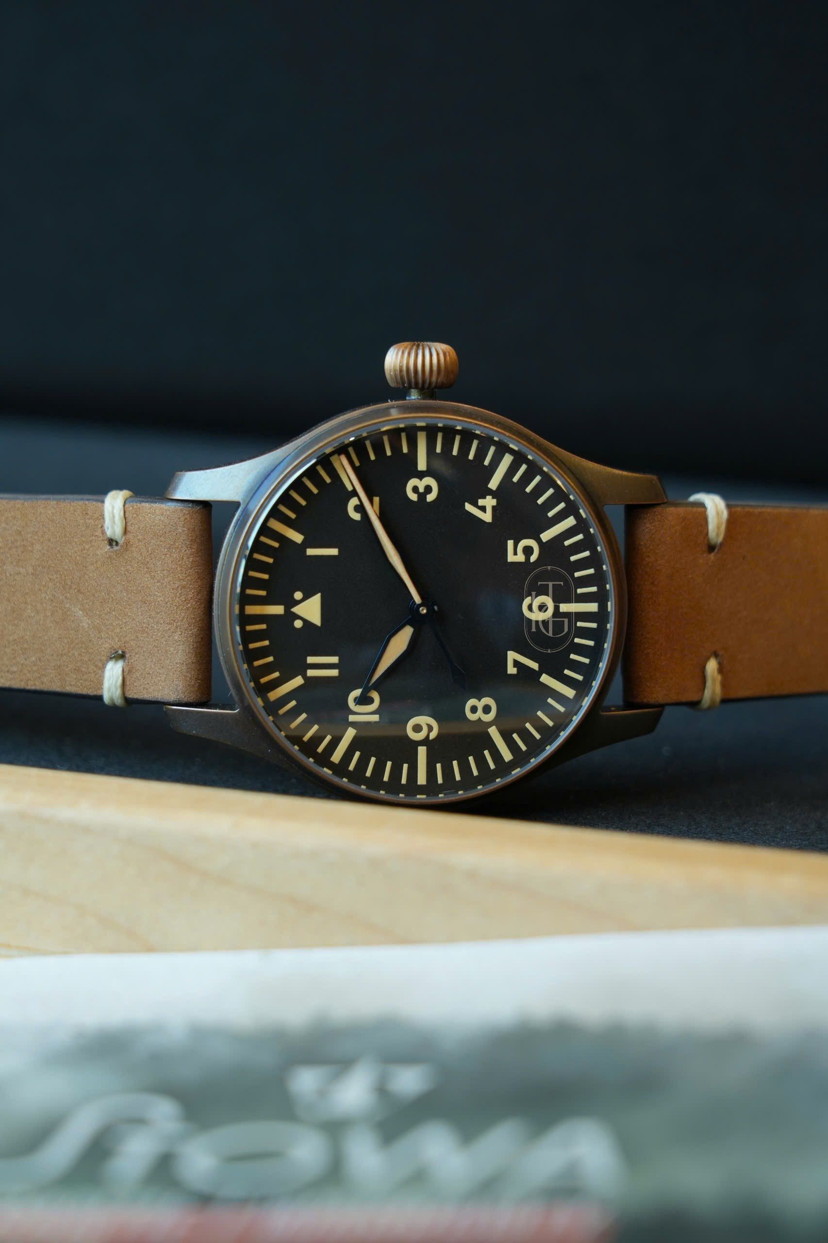 Đồng Hồ Stowa Flieger Vintage  36 - Bronze 