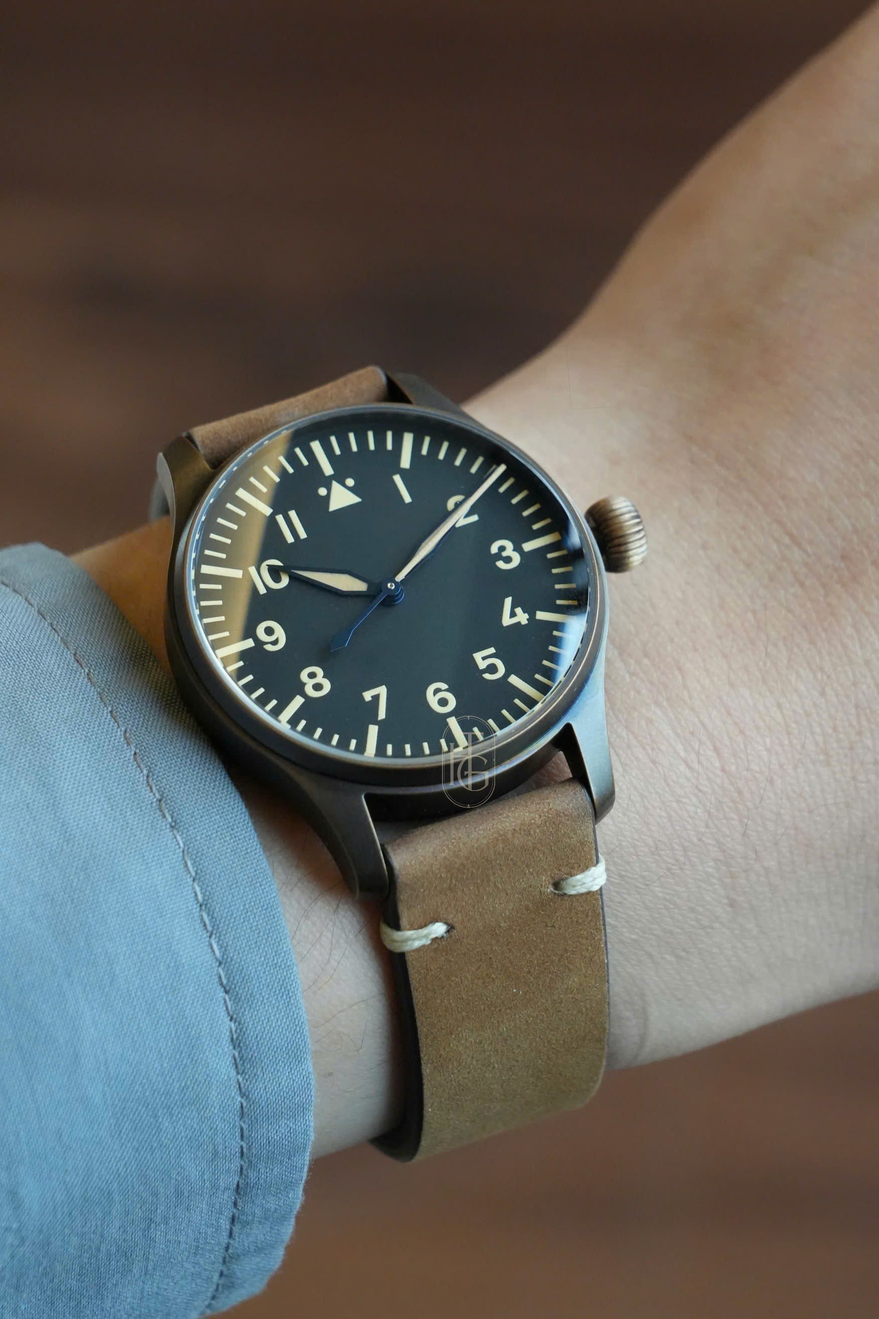 Đồng Hồ Stowa Flieger Vintage  36 - Bronze 