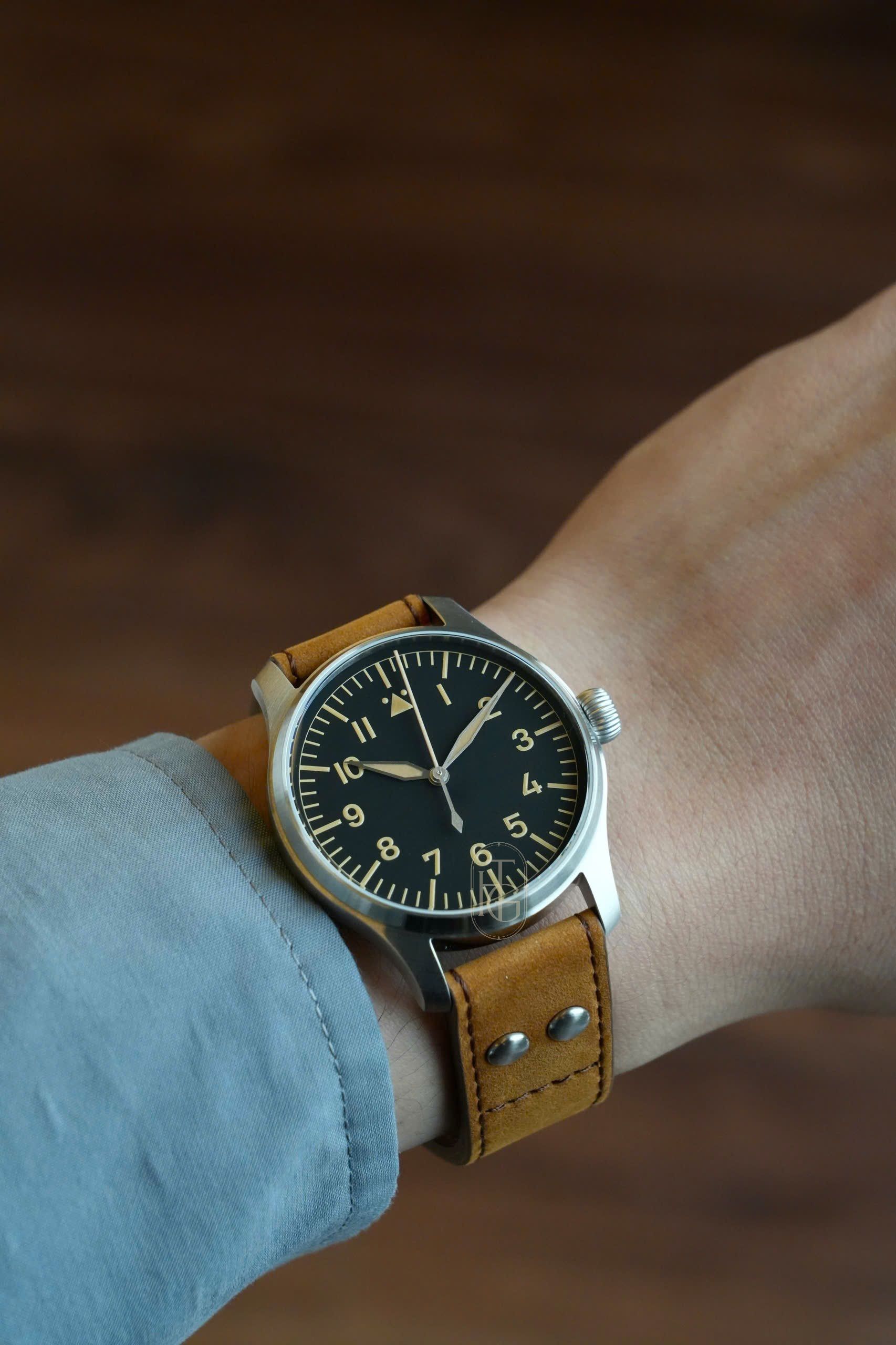 Đồng Hồ Stowa Flieger Vintage 40 - Black 