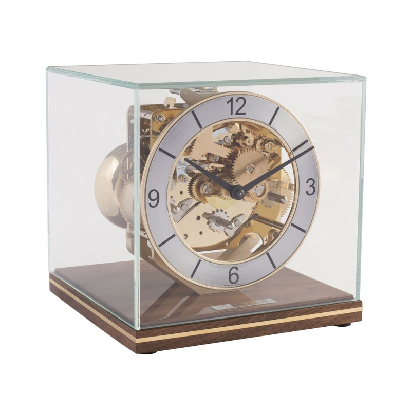Hermle 23052-030340 | Đồng Hồ Để Bàn Cube - Walnut